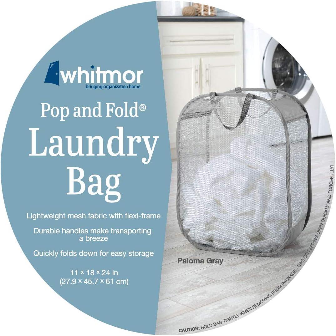 imageWhitmor Pop and Fold Bag Paloma Gray Laundry HamperGray