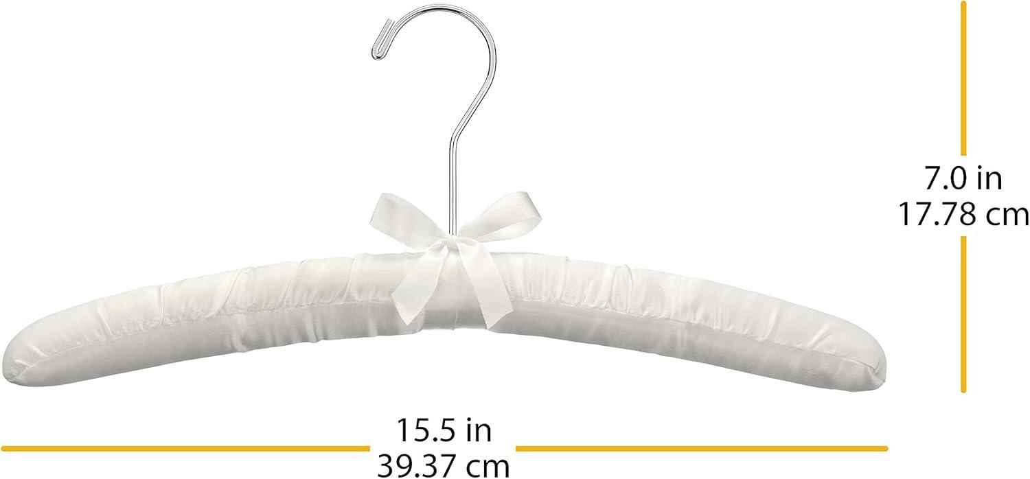 imageWhitmor Satin PastelSet of 8 Padded Hanger 8 Count 150 x 1563 x 70 inchesBone