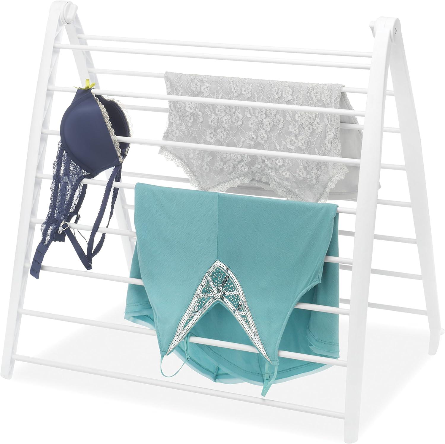 imageWhitmor Spacemaker Folding Drying Rack Freestanding Indoor Clothes Dryer Space Saving Compact Design 6quotL x 26quotW x 515quotH WhiteWhite