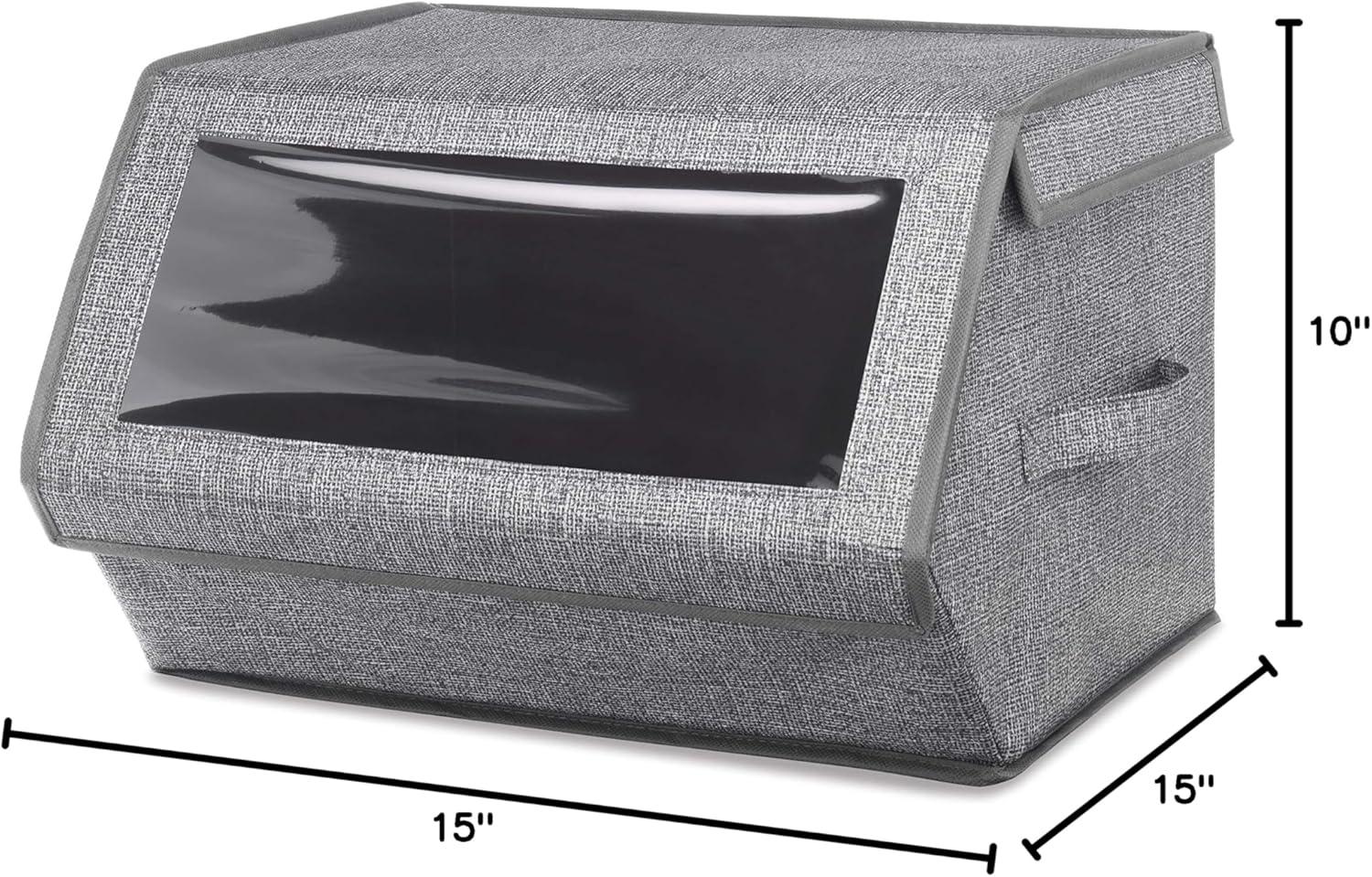 imageWhitmor Stackable Window Box Crosshatch GrayCrosshatch Gray