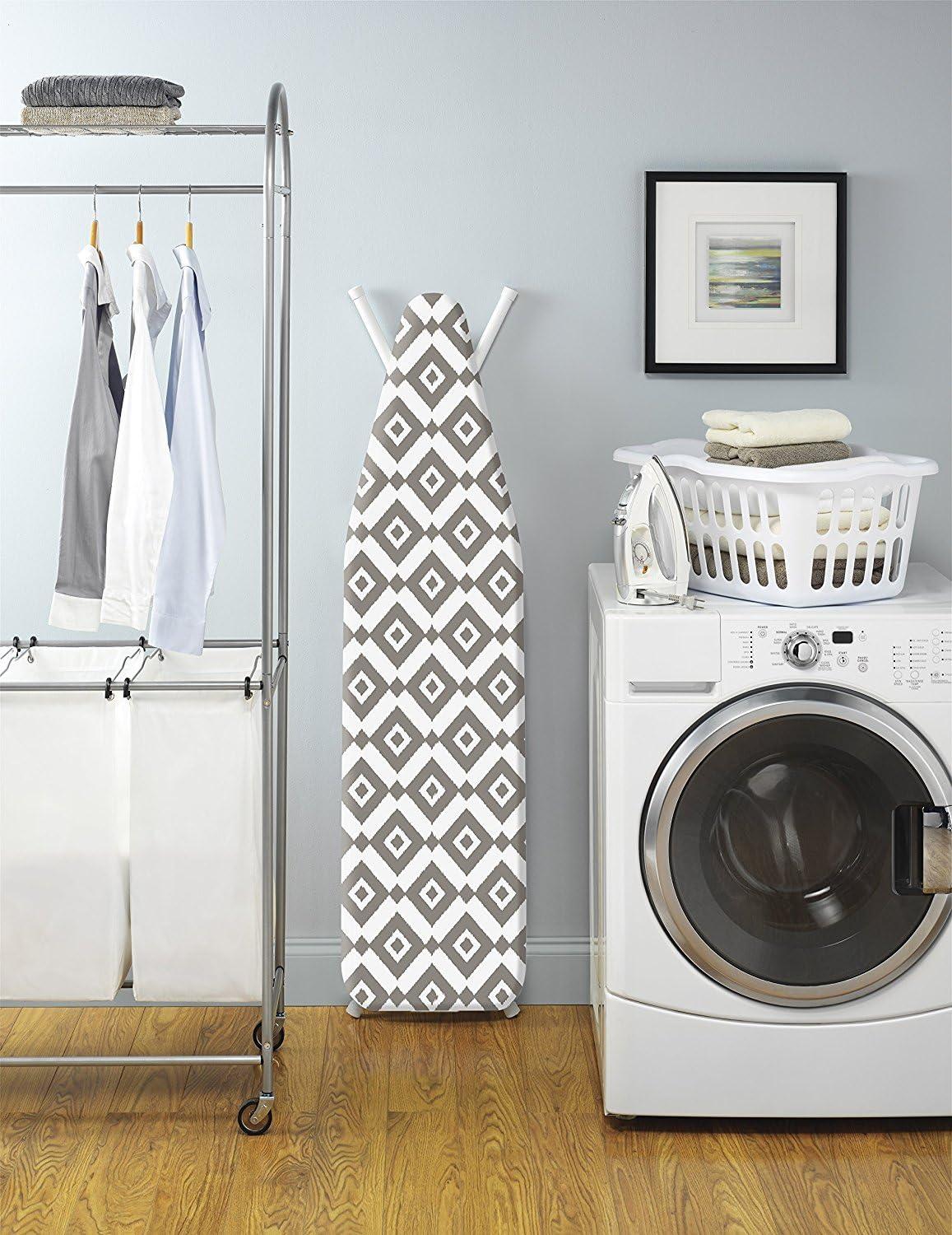 imageWhitmor Supreme Ironing Board Cover and Pad Paragon TaupeGrayDiamonds Turquoise