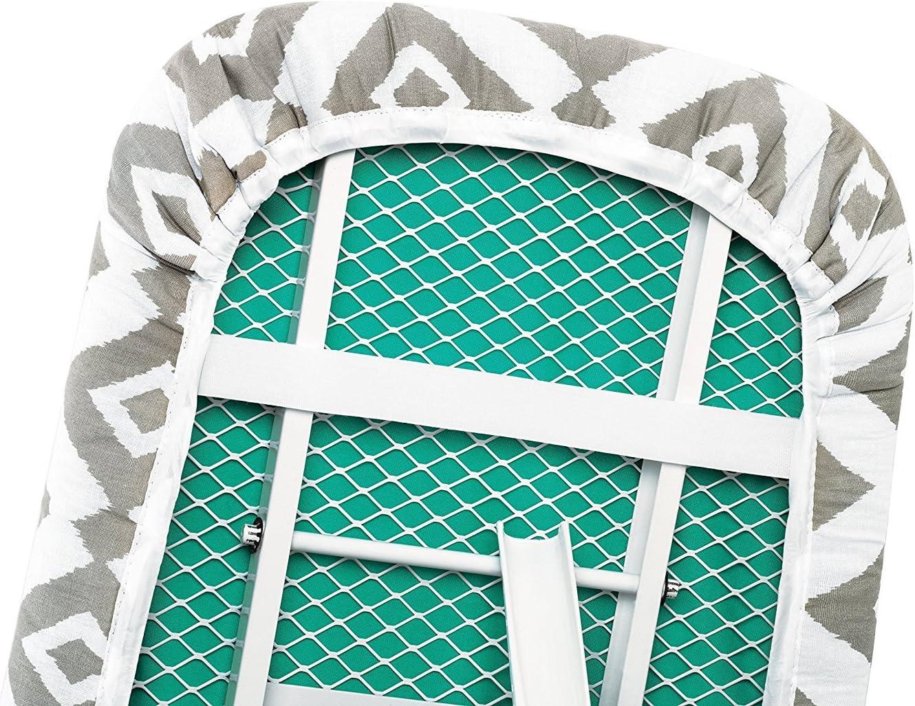 imageWhitmor Supreme Ironing Board Cover and Pad Paragon TaupeGrayDiamonds Turquoise