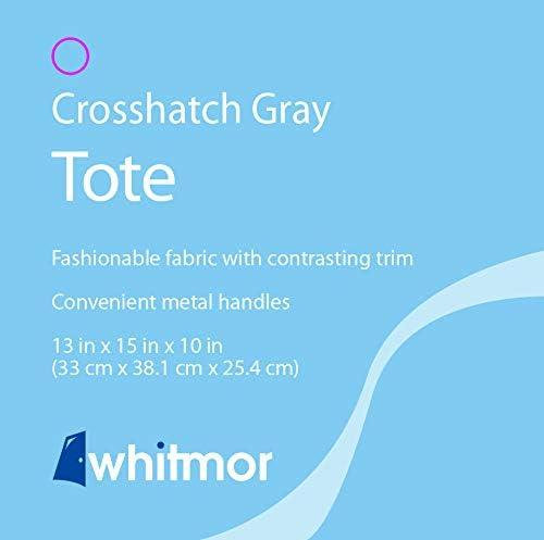 imageWhitmor Tote 13 L x 15 W x 10 H inches Crosshatch GrayTote