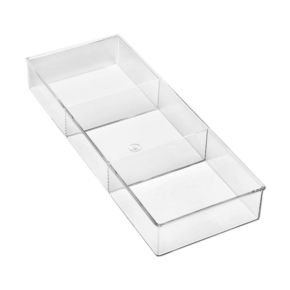 imageWhitmor 3 Section Small Easy Clean Clear Plastic Resin Drawer Organizer3Small Section