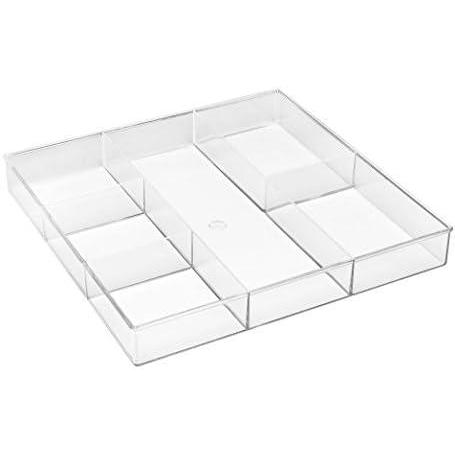 imageWhitmor 3 Section Small Easy Clean Clear Plastic Resin Drawer Organizer6Section Pack of 6