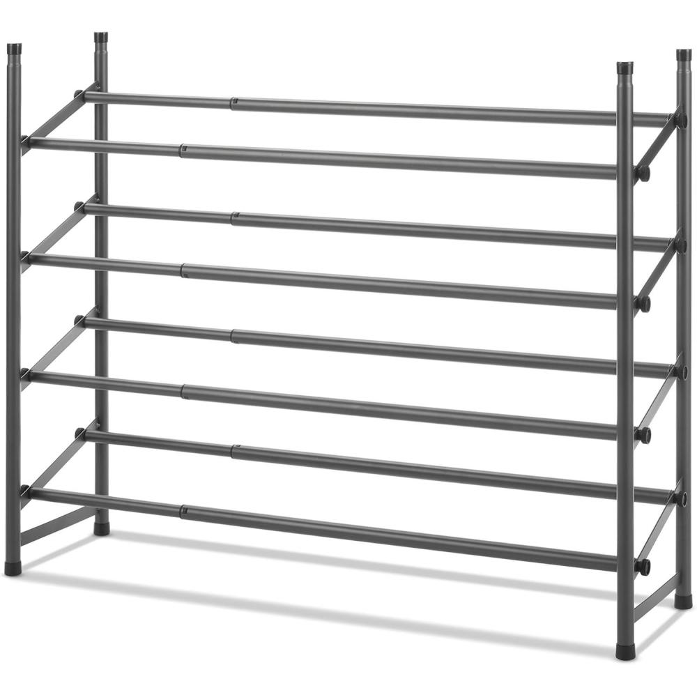 imageWhitmor 4Tier Shoe Rack Gunmetal Gray