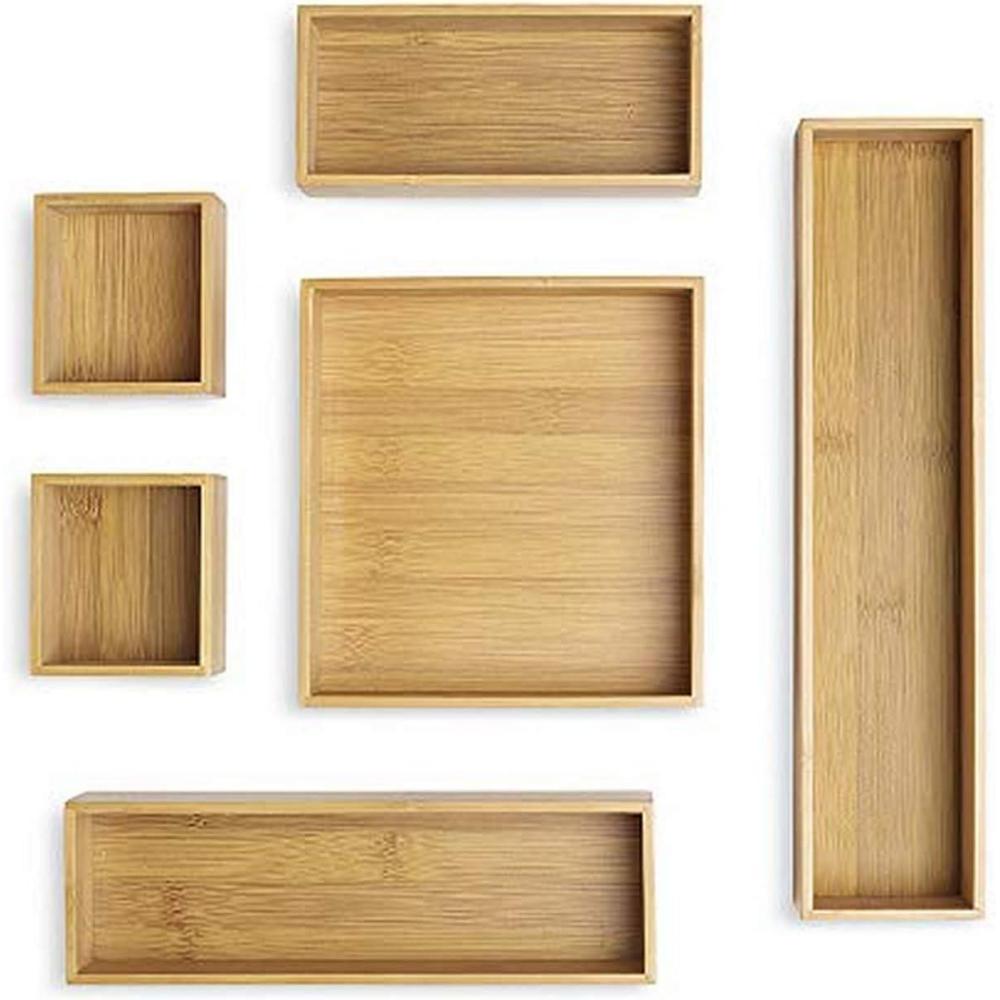 imageWhitmor 6Piece Bamboo Drawer Organizers