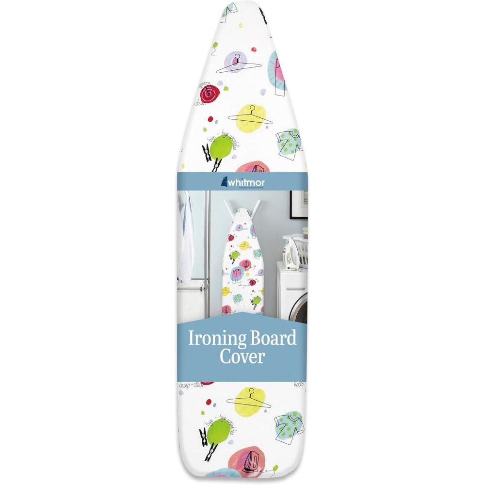 imageWhitmor Deluxe Ironing Board Cover and Pad Ironing board not included Medallion GreyElements