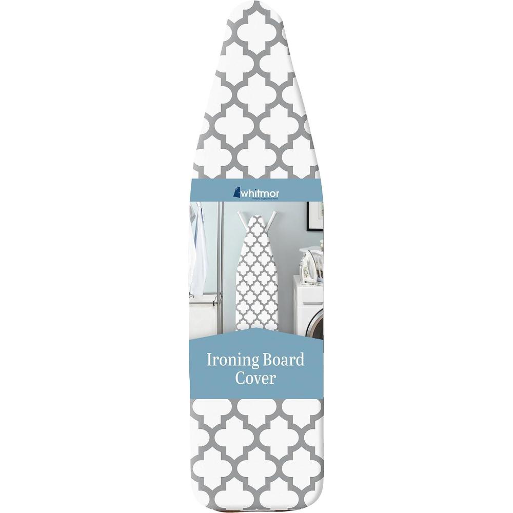 imageWhitmor Deluxe Ironing Board Cover and Pad Ironing board not included Medallion GreyMedallian Gray
