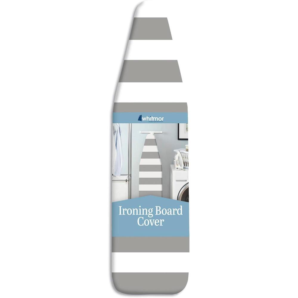 imageWhitmor Deluxe Ironing Board Cover and Pad Ironing board not included Medallion GreyPaloma Stripe