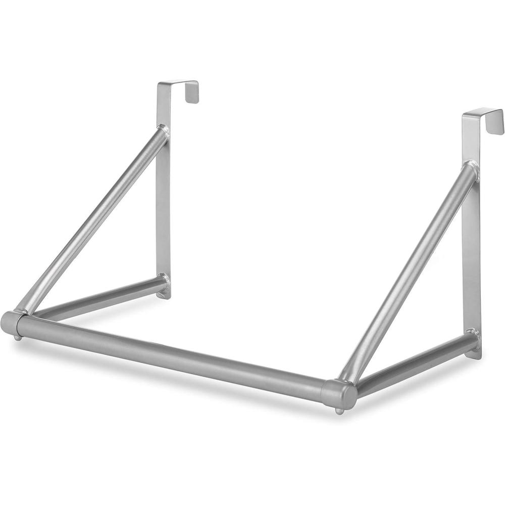 imageWhitmor Over The Door Hanger Over The Door Clothes Hanging Rack BlackSilver