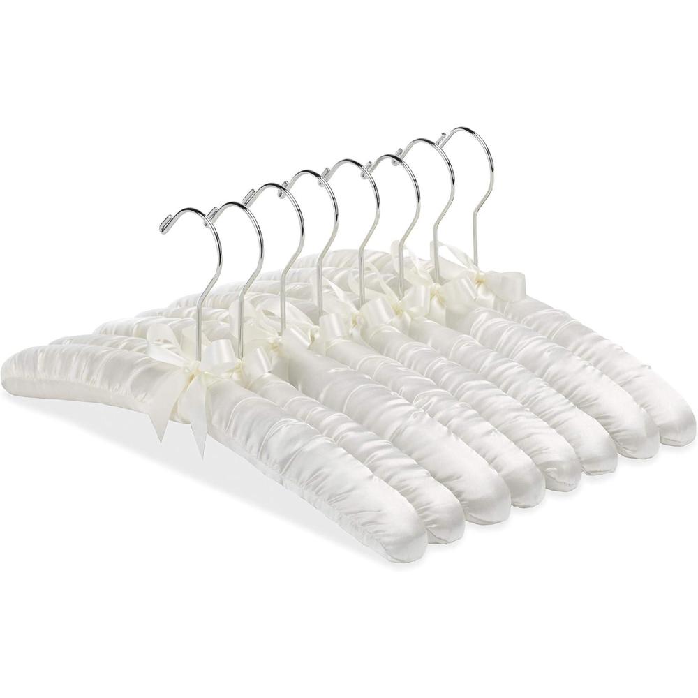 imageWhitmor Satin PastelSet of 8 Padded Hanger 8 Count 150 x 1563 x 70 inchesBone