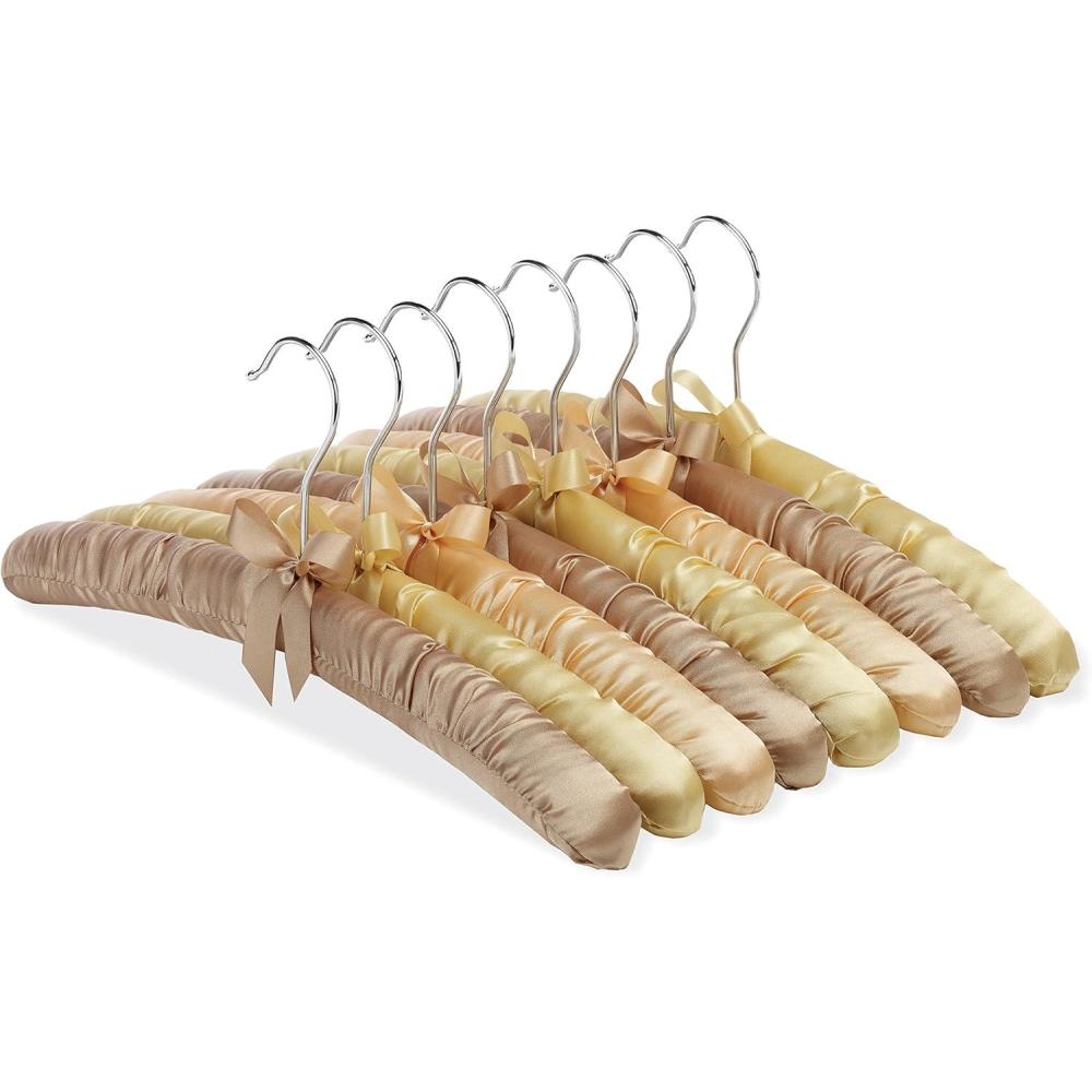 imageWhitmor Satin PastelSet of 8 Padded Hanger 8 Count 150 x 1563 x 70 inchesEarthtones
