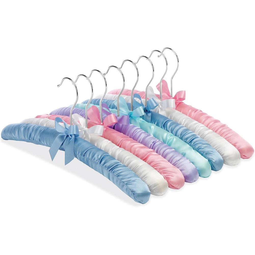 imageWhitmor Satin PastelSet of 8 Padded Hanger 8 Count 150 x 1563 x 70 inchesPastel