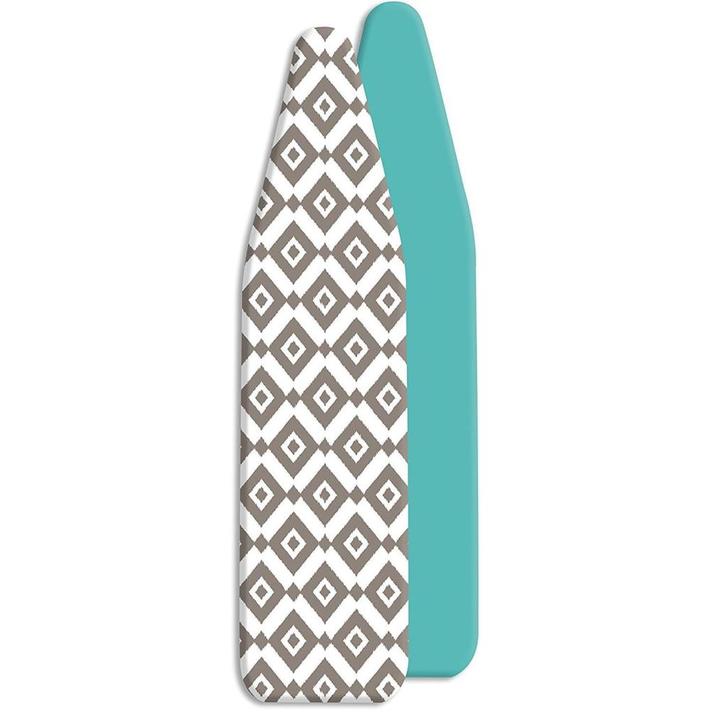 imageWhitmor Supreme Ironing Board Cover and Pad Paragon TaupeGrayDiamonds Turquoise