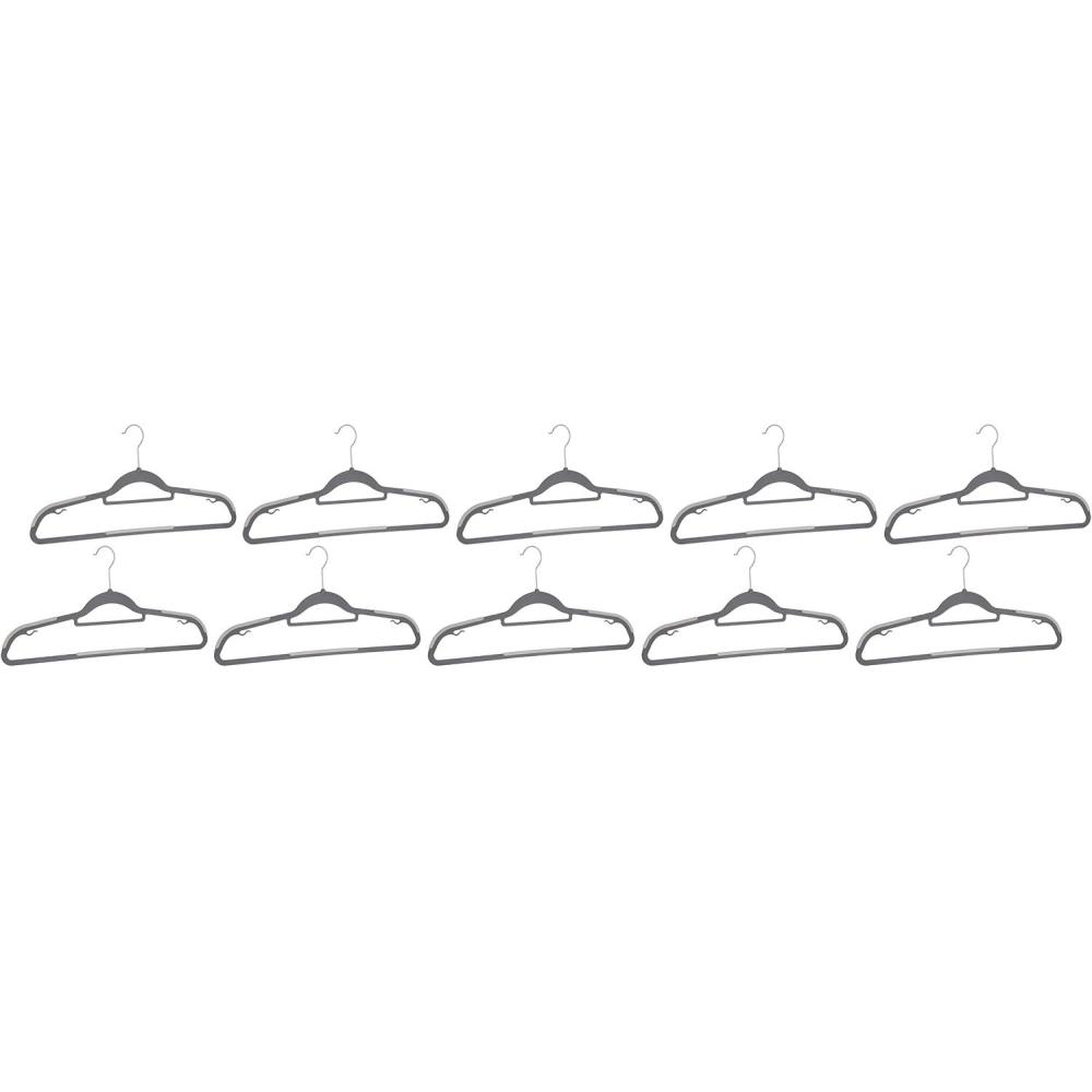 imageWhitmor SureGrip Suit Hangers Set of 10Glacier Gray