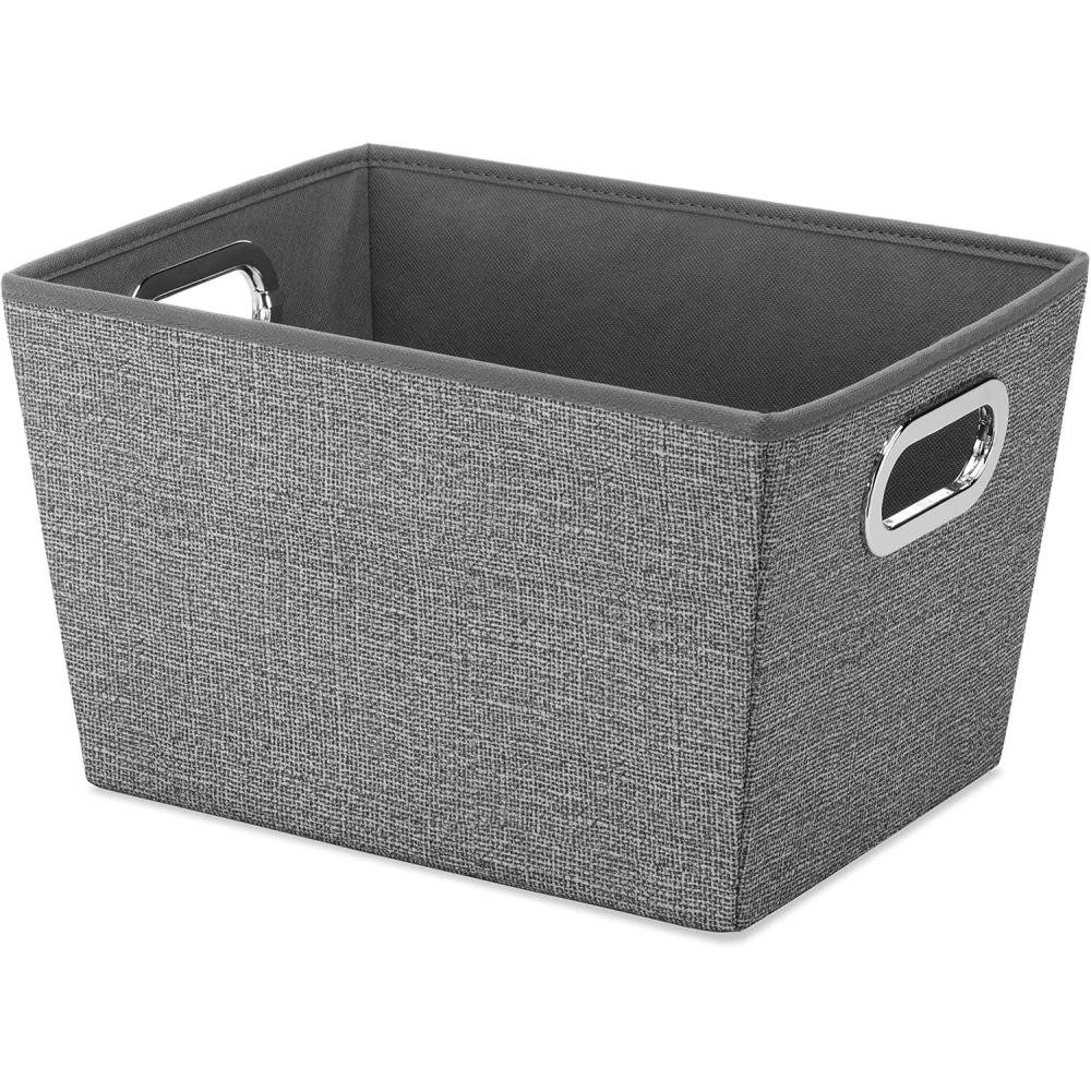 imageWhitmor Tote 13 L x 15 W x 10 H inches Crosshatch GraySmall Tote