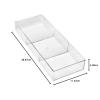 Whitmor 3 Section Small Easy Clean Clear Plastic Resin Drawer Organizer(3-Small Section)