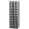 Whitmor 30 Sections Hanging Clothes Closet Organizer, Space Saving Breathable Fabric Shoe Storage for Bedroom, Laundry, Dorm, Crosshatch Gray(11.5 in (L)x16.5 in(W)x48 inches (H)(Pack of 4))