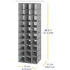 Whitmor 30 Sections Hanging Clothes Closet Organizer, Space Saving Breathable Fabric Shoe Storage for Bedroom, Laundry, Dorm, Crosshatch Gray(11.5 inches (L) x 16.5 inches (W) x 48 inches (H))