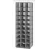 Whitmor 30 Sections Hanging Clothes Closet Organizer, Space Saving Breathable Fabric Shoe Storage for Bedroom, Laundry, Dorm, Crosshatch Gray(11.5 inches (L) x 16.5 inches (W) x 48 inches (H))