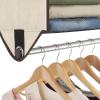 Whitmor 4-Section Closet W/Rod Organizer, Canvas(Light Brown)