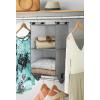 Whitmor 4-Section Closet W/Rod Organizer, Canvas(Light Gray + Dark Gray)