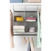 Whitmor 4-Section Closet W/Rod Organizer, Canvas(Light Grey)