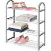 Whitmor 4-Tier Compact Closet Shelves – Gray