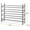 Whitmor 4-Tier Shoe Rack Gunmetal Gray