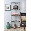 Whitmor 5 Tier Shelf Tower – Closet Storage Organizer,Silver