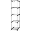 Whitmor 5 Tier Shelf Tower – Closet Storage Organizer,Silver