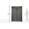 Whitmor COVER ONLY for Double Rod Closet with Heavy Duty Zipper – Gray(Grey)