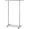 Whitmor Commercial Garment Z-Rack – Silver / Black(18 x 34 x 66 inch)
