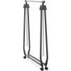 Whitmor Commercial Garment Z-Rack – Silver / Black(Black)