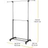 Whitmor Commercial Garment Z-Rack – Silver / Black(Black and Chrome – 36 x 20 x 73 inch)