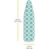 Whitmor Deluxe Ironing Board Cover and Pad (Ironing board not included) – Medallion Grey(Concord Turquoise)