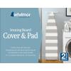 Whitmor Deluxe Ironing Board Cover and Pad (Ironing board not included) – Medallion Grey(Paloma Stripe)