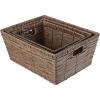Whitmor Distressed Rattique Storage Baskets Set of 3
