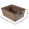 Whitmor Distressed Rattique Storage Baskets Set of 3
