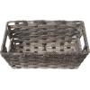Whitmor Gray Wash Split Rattique Small Shelf Tote