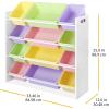 Whitmor Kids 12 Bin Organizer, Primary(12 Bin- Pastel)