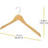 Whitmor Natural Wood Dress or Shirt Hangers (Set of 5)(Set of 60)