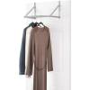 Whitmor Over The Door Hanger, Over The Door Clothes Hanging Rack, Black(Silver)