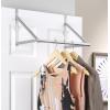Whitmor Over The Door Hanger, Over The Door Clothes Hanging Rack, Black(Silver)