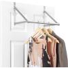 Whitmor Over The Door Hanger, Over The Door Clothes Hanging Rack, Black(Silver)