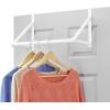 Whitmor Over The Door Hanger, Over The Door Clothes Hanging Rack, Black(White)