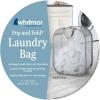 Whitmor Pop and Fold Bag, Paloma Gray Laundry Hamper(Gray)