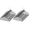 Whitmor Set of 20 Black Spacemaker Plastic Suit Hangers(Black)