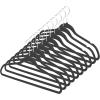 Whitmor Set of 20 Black Spacemaker Plastic Suit Hangers(Black)